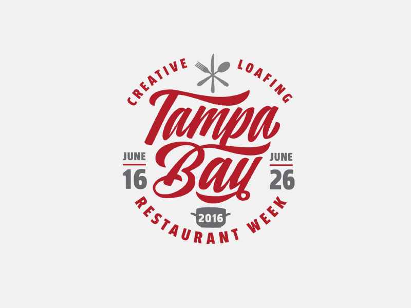 Restaurant Week badge brand identity branding brush calligraphy identity lettering logo logo design restaurant system tampa type typography vintage