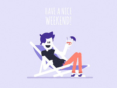 Deck Chair charactedesign flatdesign illustration