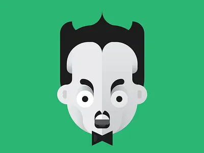 Simple Man. character character design face klaus klaus nomi portrait soprano vector