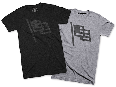 Minimal Flag Shirt black cotton bureau flag tshirt