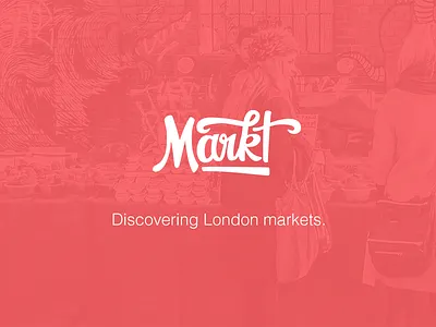 Markt Logo branding custom type design hand lettering identity lettering logo pink script type typography ui