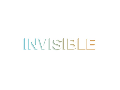 INVISIBLE hotcold invisible negative type typography