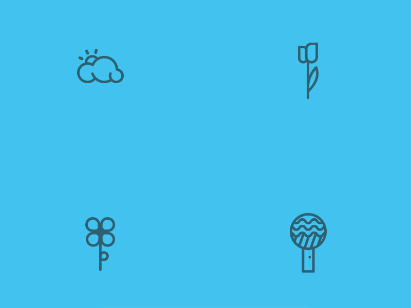 Happy Spring Animation animate animation flat flowers fun happy light photoshop spring tree