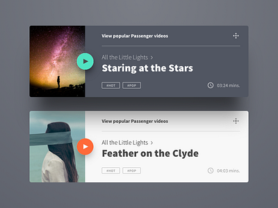 Media Card card material material design media music player ui ui ux ux video