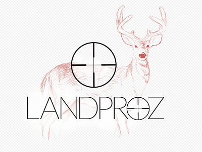 Deer branding deer hunting illustration scope