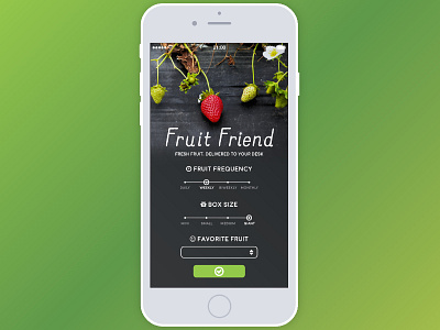 DailyUI 007 - Settings 007 dailyui fruit mobile settings