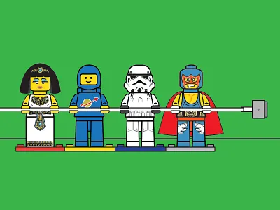Lego Cord Holders apple astronaut characters cleopatra computer desk illustration illustrator lego legos luchador stormtrooper toy vector
