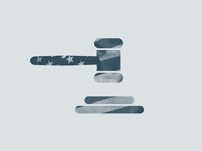 Gavel of Justice clean gavel icon illustration law minimal stars texture