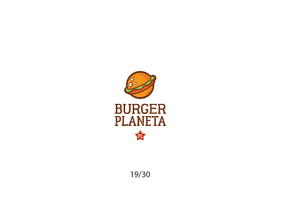 Burger Planeta burger cartoon creative fastfood futureform hamburger logo logodesign minimal planet simple