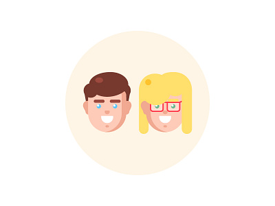 Partners Icon flat design icon man partners woman