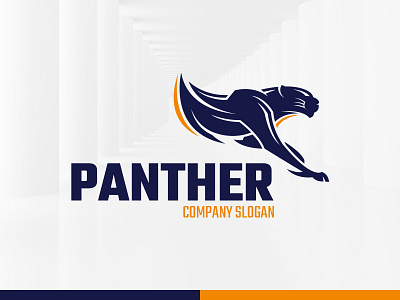 Panther Logo Template animal blue fast logo orange panther sports template vector