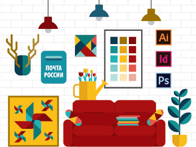 Designer's apartment apartment designer designers apartment flat design living room room