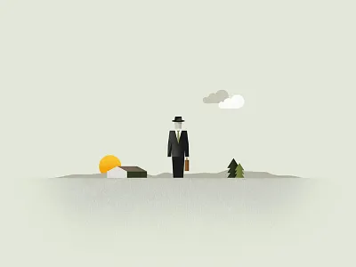 Founder business man farm horizon mountainrange