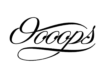 Oooops design graphic lettering oooooooooops