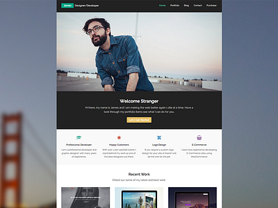 James Total WordPress Theme Demo design freelancer personal portfolio templates theme themes website wordpress