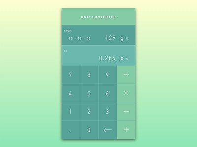 Daily UI Challenge #04 Calculator 4 calculator converter daily dailyui mobile scientific unit