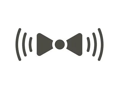 Gentleman radio butterfly gentleman icon logo mark radio symbol tie