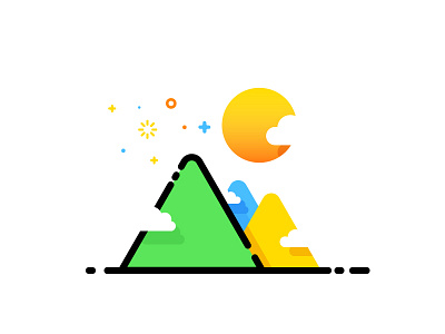 Mountains identity illustration mountains vector