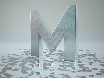 36 days of type M 3d c4d cinema4d m motion graphics type typography