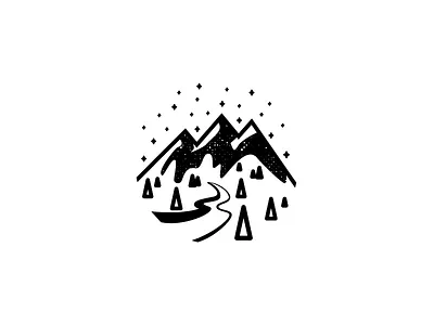 Mountain Landscape black black and white design illustration landscape mountains texture white