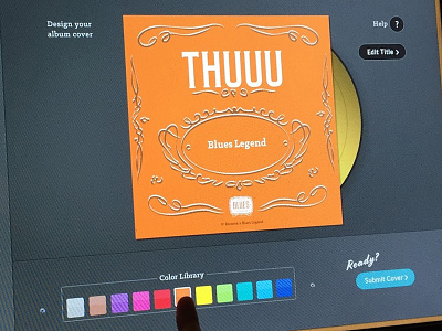 National Blues Museum - Design Your Album Cover app application color library diy national blues museum swatch library touch table