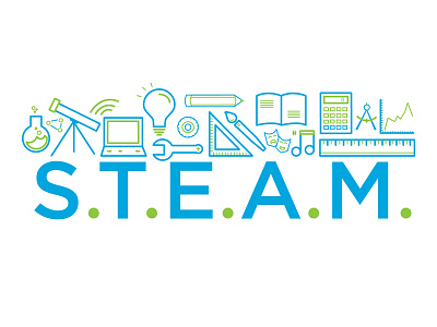 S.T.E.A.M. education icon icon set icons illustration steam stem
