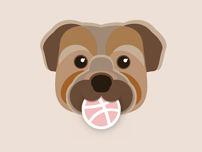 First shot, let's play! dog fetch illustration invite puppy thank you yorkie