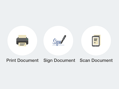 Print-Sign-Scan Icons app icon ios