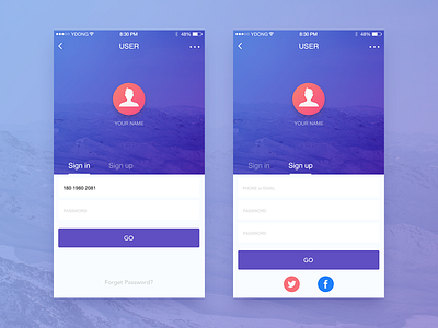 Sign In app login portrait sign ui