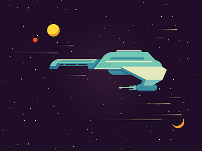 Warbird illustration inspiration star trek vector