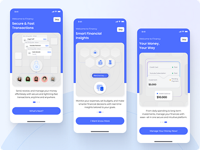 Financial Mobile App app clean finance app finance management financial fintech mobile mobile app modern payment app saas splash screen ui ux wallet