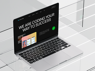 Website redesign - Codebridge black colors company development information modern outsourcing company outstaffing services providing redesign software company style ui ux white
