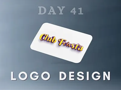 Day 41 of 100 Days Daily UI Challenge: Club Feiesta Logo Design brandidentity club club inauguration creativelogo dailyui dailyuichallenge day34 designinspiration futuristiclogo graphicdesign inauguration logodesign party text photoshopdesign text text ffects typographyart