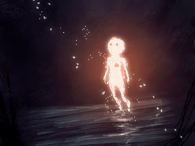 swamp ghost digital ghost glow painting speed