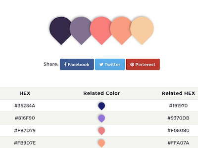 Color palette detail app application color color palette design interface ui ux web