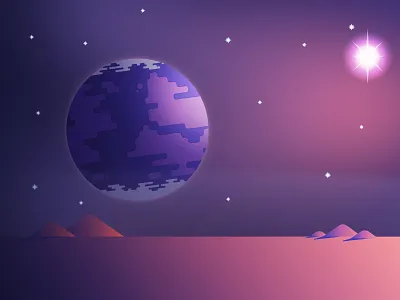 Moon v2 animation design illustration moon orbit planet scale space sublime universe