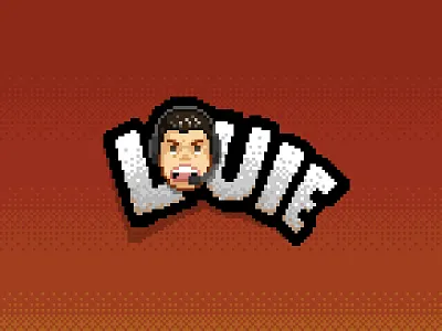 8-Bit Twitch Logo 8 bit 8bit anger character face game gaming logo red tv twitch typography