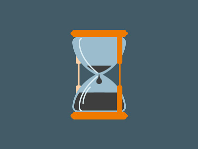 Fossil Fuel Hourglass 2d black blue fossil fuel hourglass illustration illustrator oil orange time vector