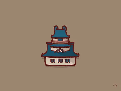 Cute Japan - Day 5, Kitsuki Castle architecture castle cute design doodle of the day illustration japan kitsuki kitsuki castle smallest castle travel vector