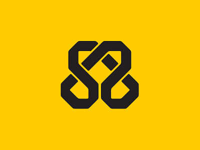Monogram design icon infinite logo loop monochrome monogram