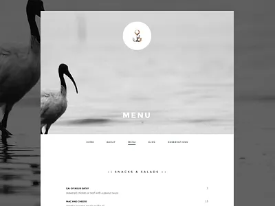 Plate [Menu] blog eatery minimal restaurant simple themebeans themeforest website wordpress
