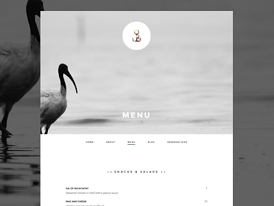 Plate [Menu] blog eatery minimal restaurant simple themebeans themeforest website wordpress