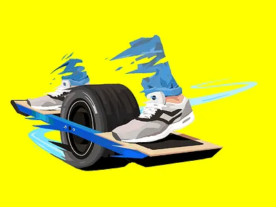Onewheel illustration longiy onewheel