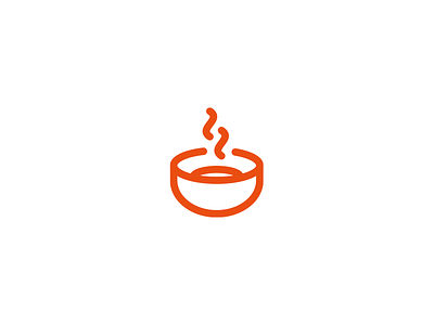 Logotype branding crave food logo logotype minimal orange shape simple soup white