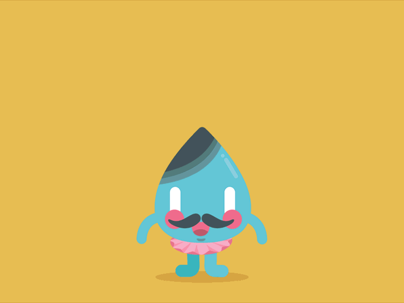 Gota Con Bigote animation character dance duik fandanz flat music