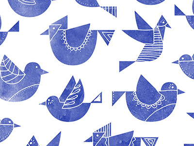 Put a bird on it bird birds blue doodle geometric illustration pattern vector