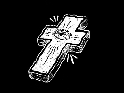 cross cross design drawing eye graphic design grunge illustration texture