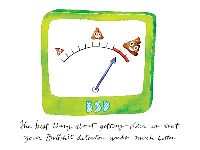 Bullshit Detector bullshit detector color colorful emoji funny humor paint painting watercolor
