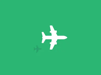 Way Up 747 airplane birds eye view boeing icon jet plane shadow vector