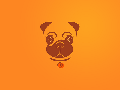 My first shot :) debut first first shot flat illustration invitation pug simple